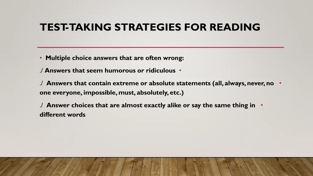 test taking strategies for reading 18