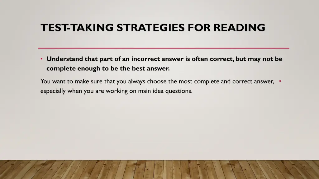 test taking strategies for reading 9