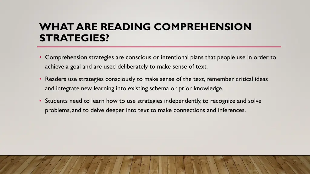 what are reading comprehension strategies