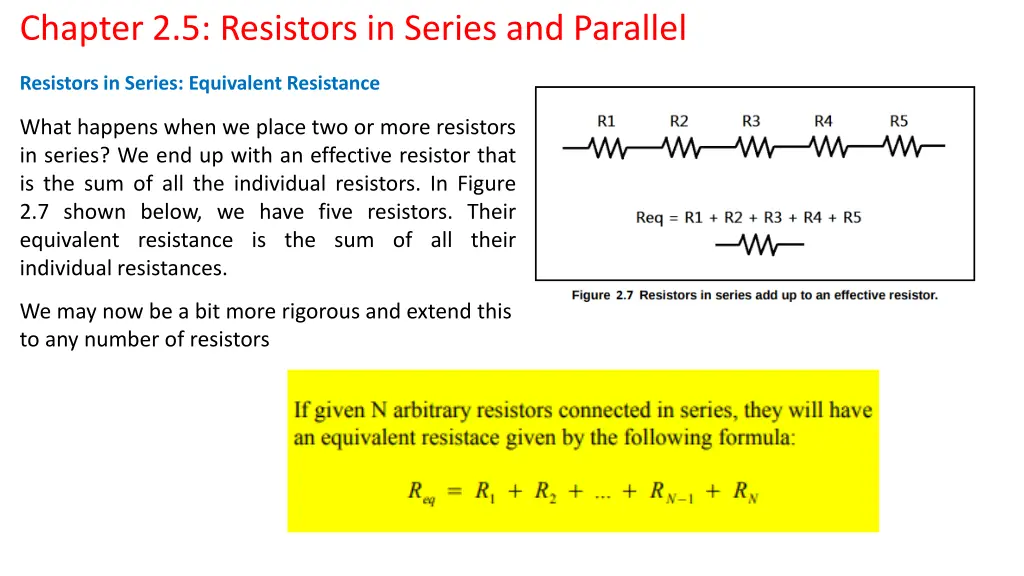 chapter 2 5 resistors in series and parallel