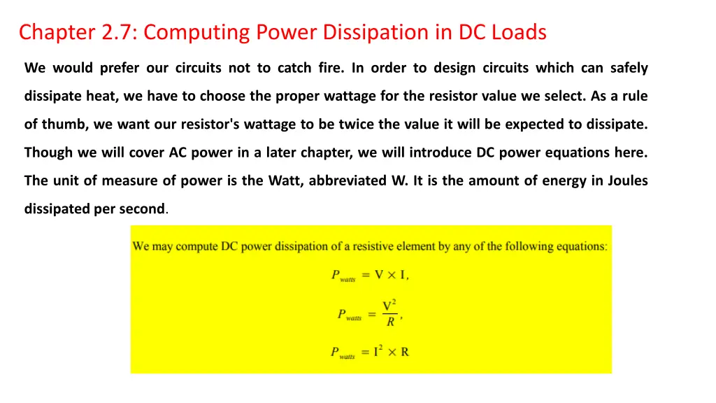 chapter 2 7 computing power dissipation