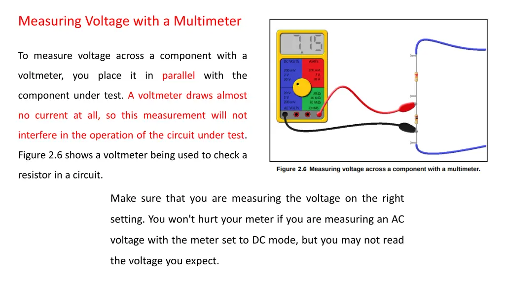 measuring voltage with a multimeter