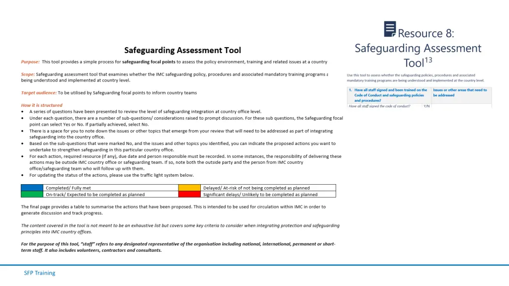 sfp training