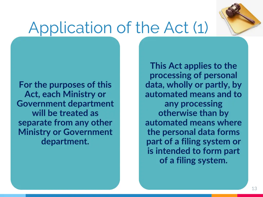 application of the act 1