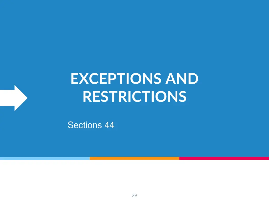 exceptions and restrictions