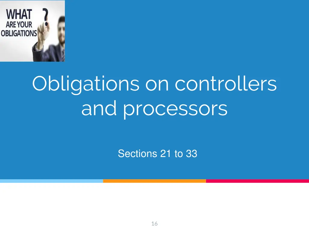 obligations on controllers and processors