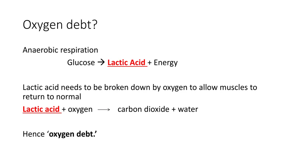 oxygen debt