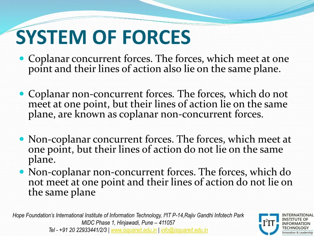 system of forces coplanar concurrent forces