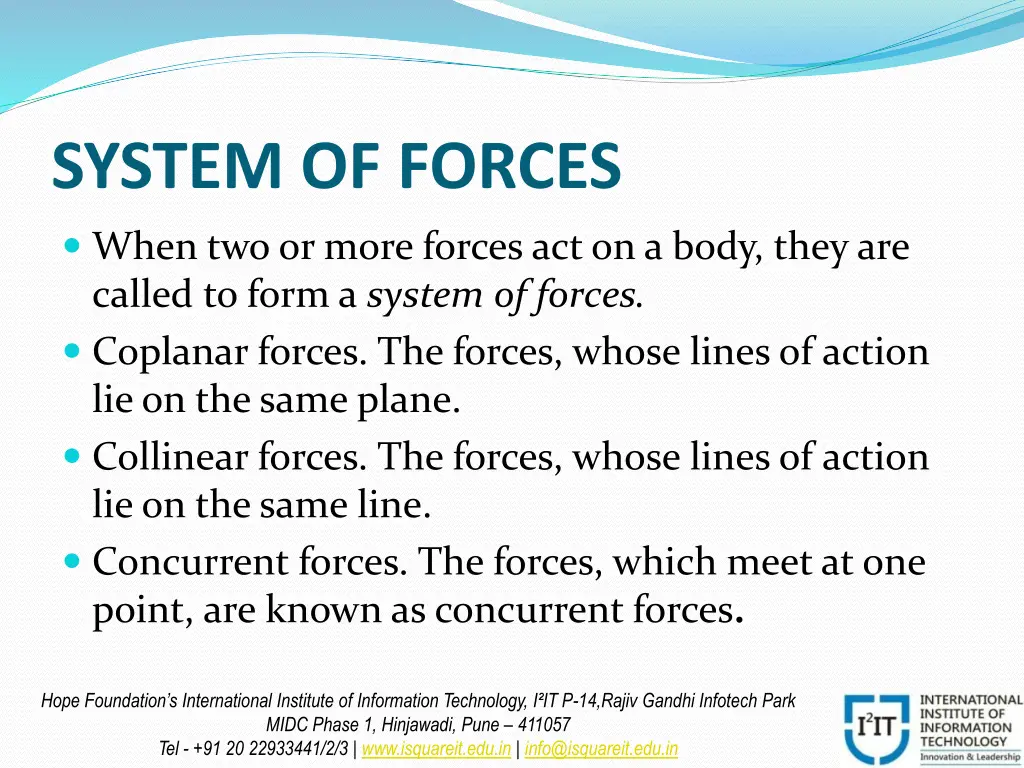 system of forces