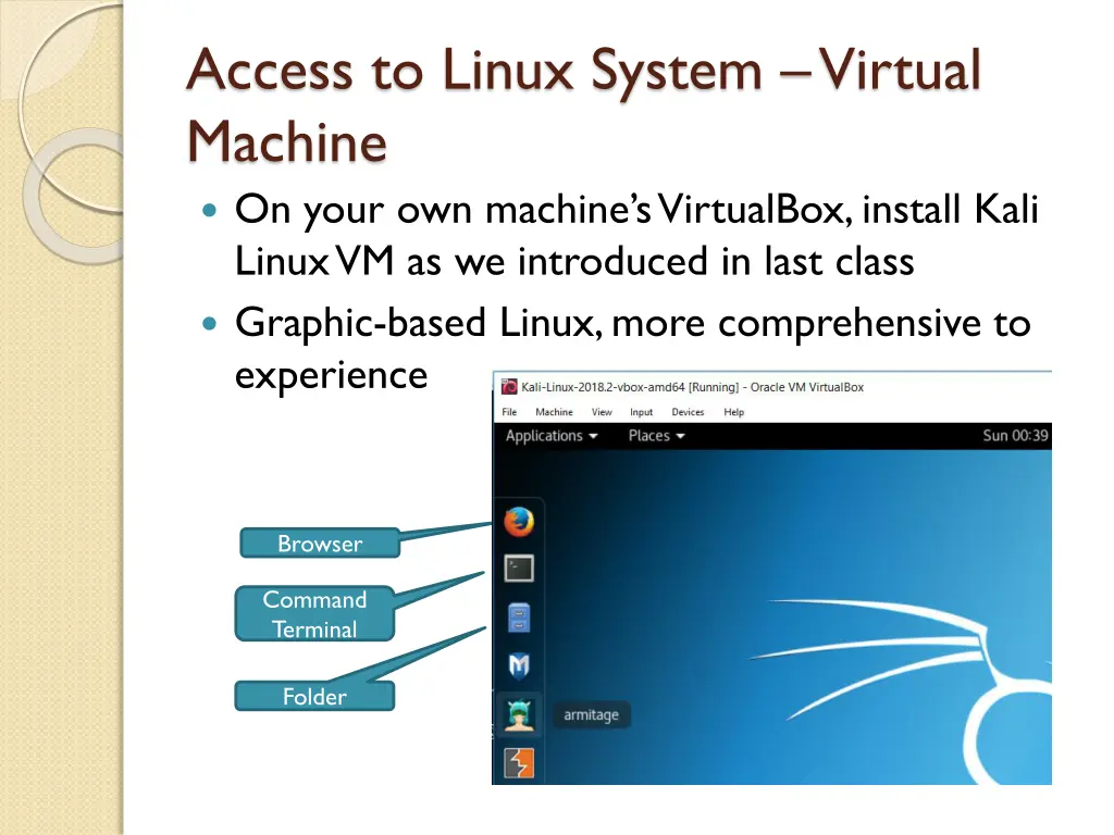 access to linux system virtual machine on your