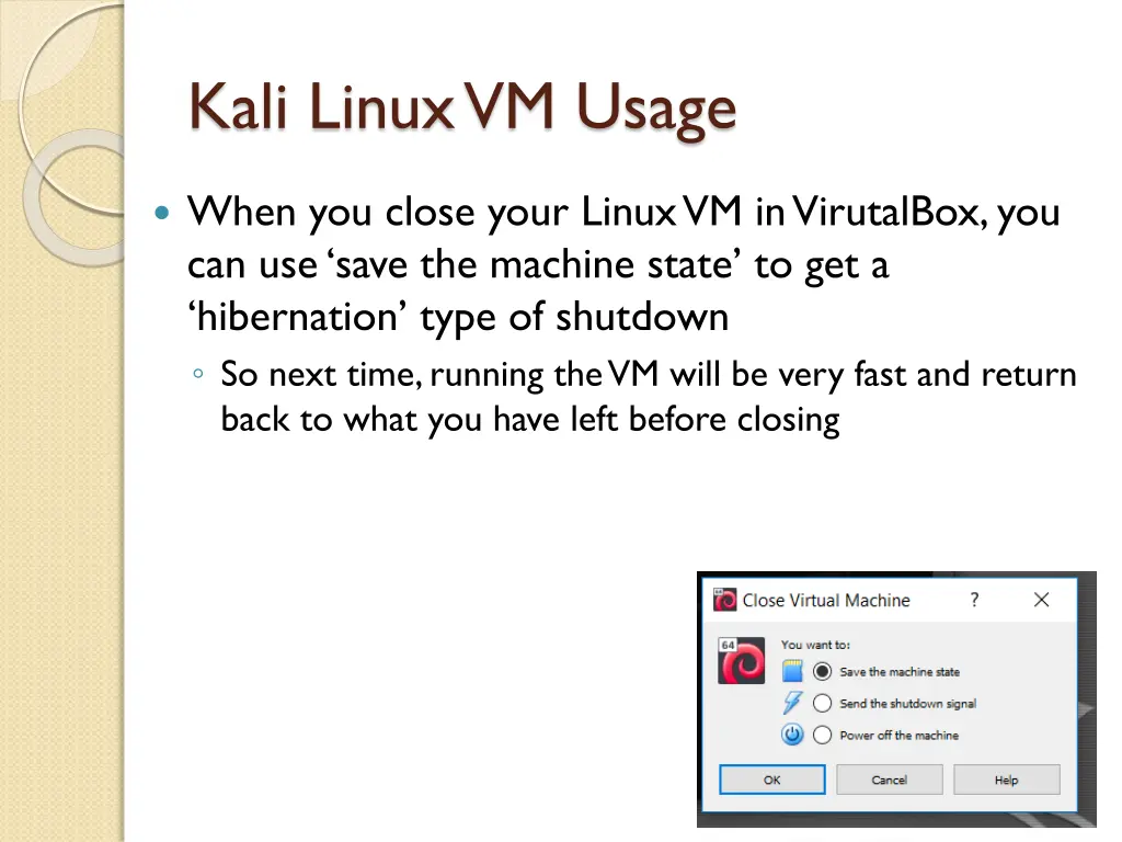 kali linux vm usage 2