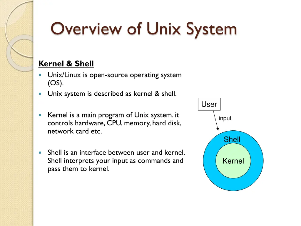 overview of unix system