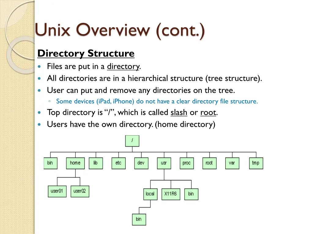 unix overview cont 1