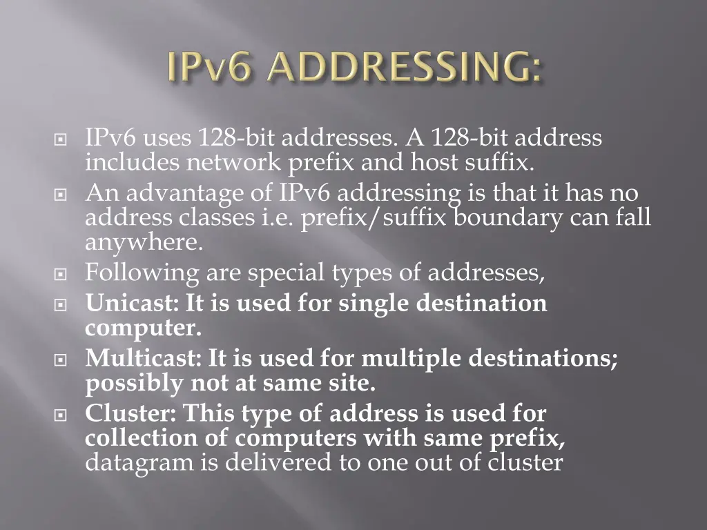 ipv6 uses 128 bit addresses a 128 bit address