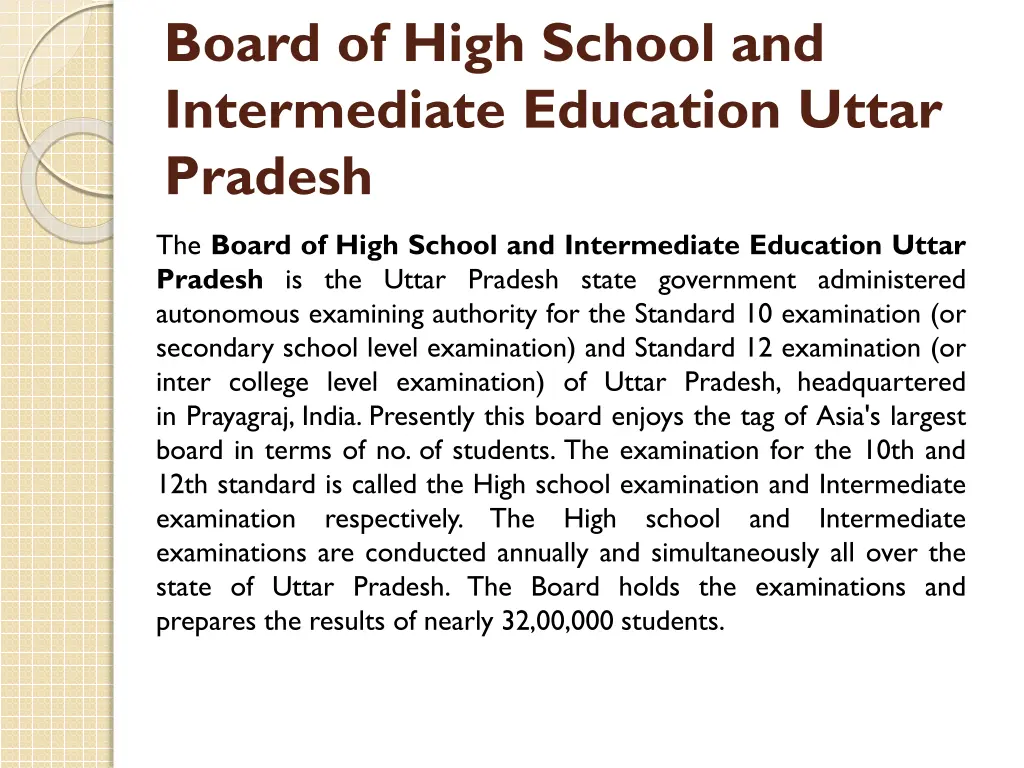 board of high school and intermediate education