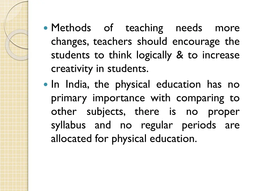 methods changes teachers should encourage