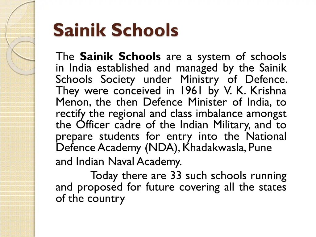 sainik schools