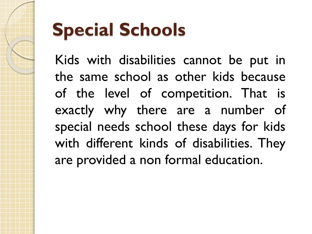 special schools