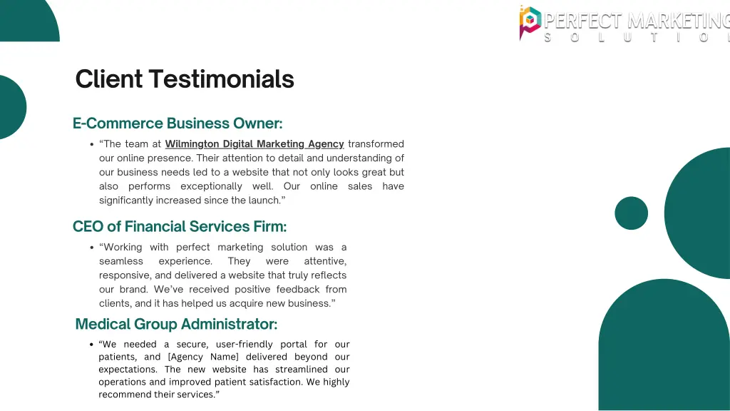 client testimonials