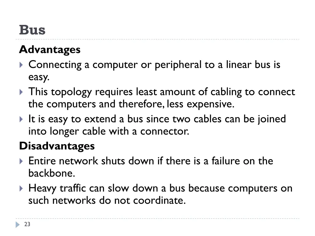 bus advantages connecting a computer