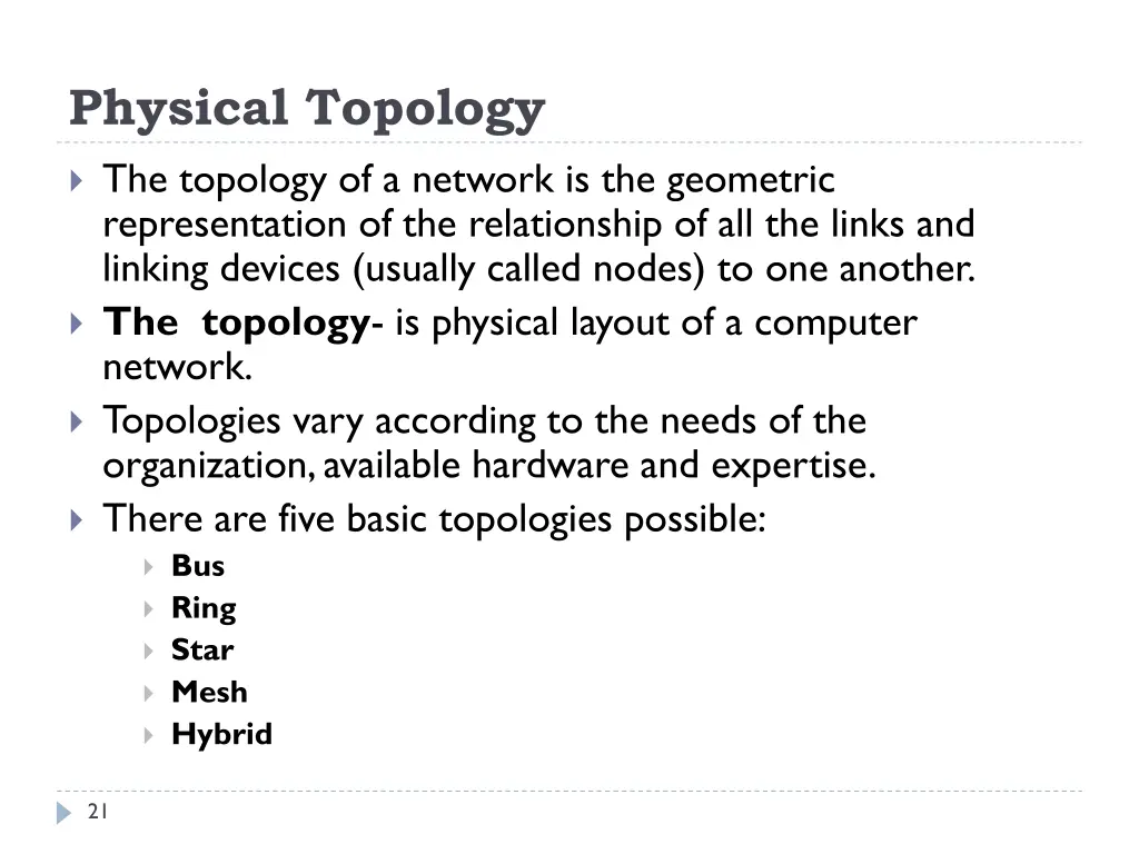 physical topology