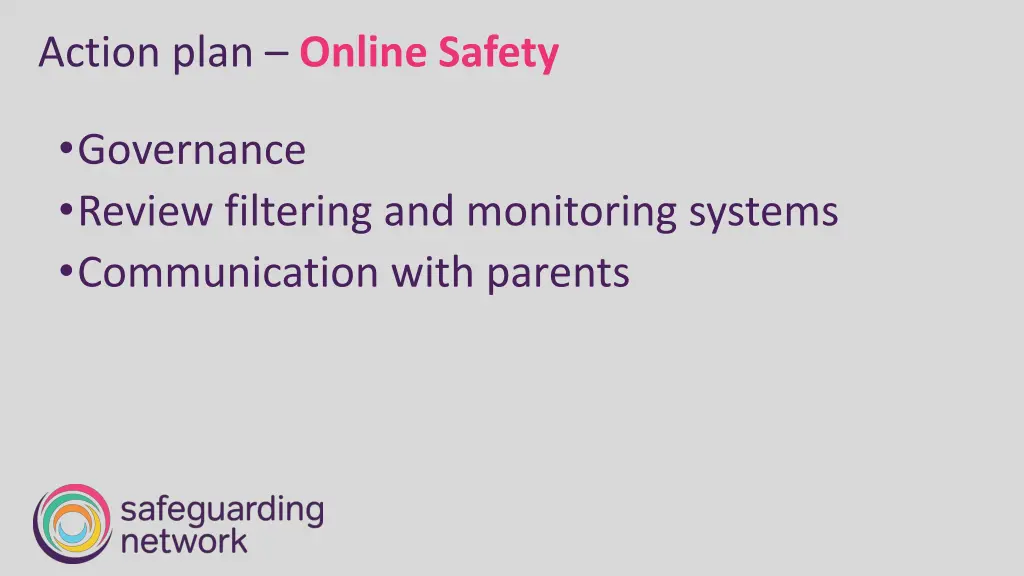 action plan online safety