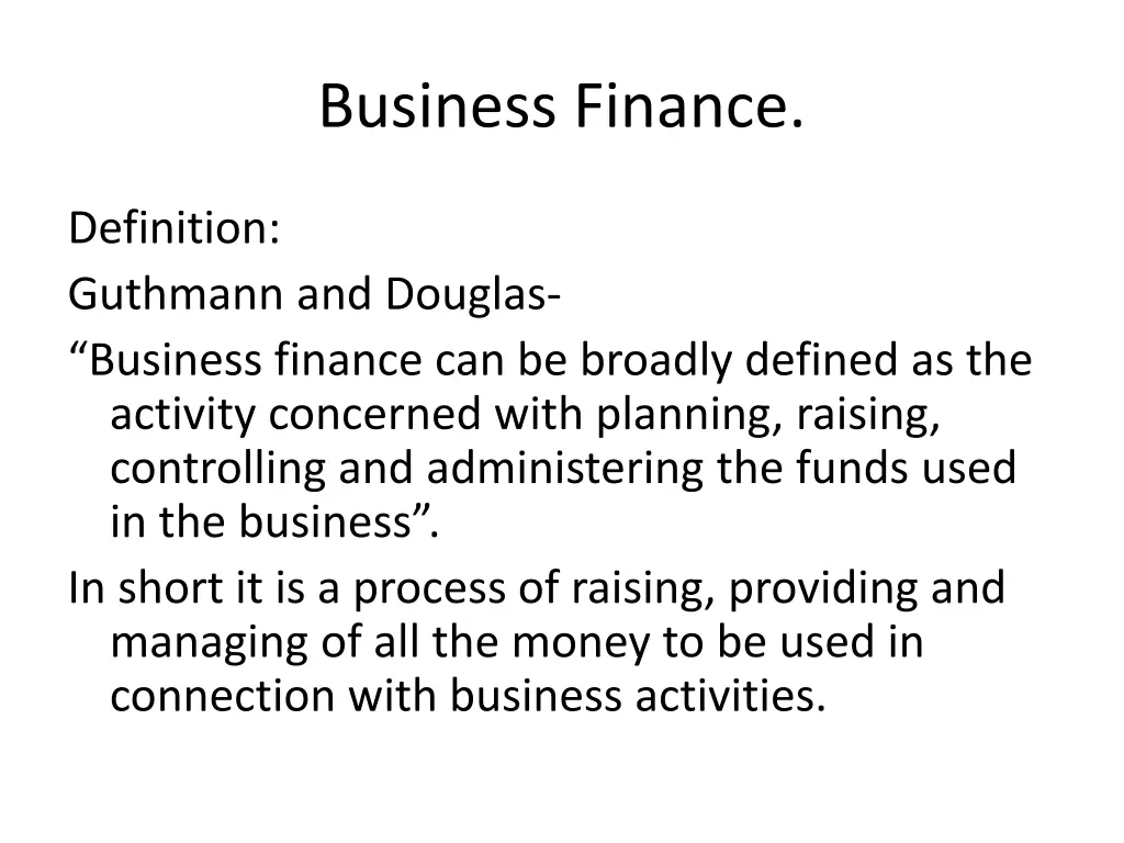 business finance 1