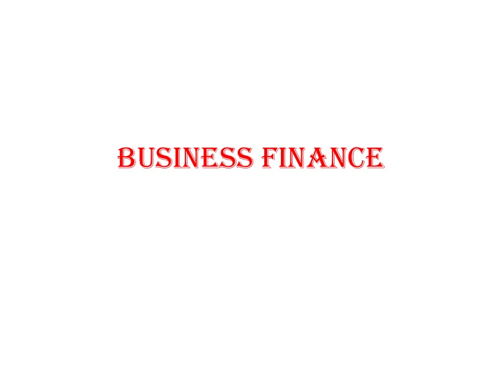 business finance