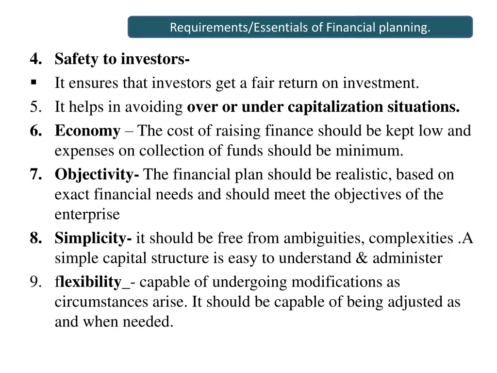 requirements essentials of financial planning 2