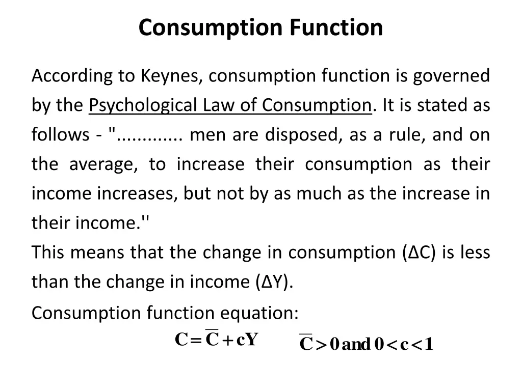 consumption function 1