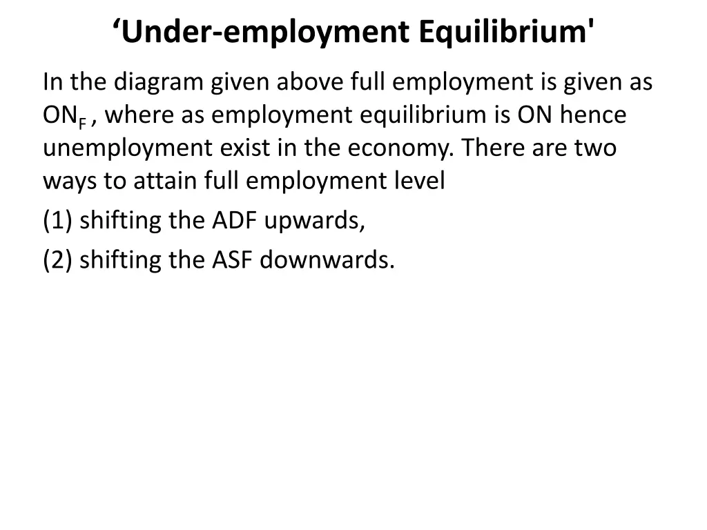 under employment equilibrium