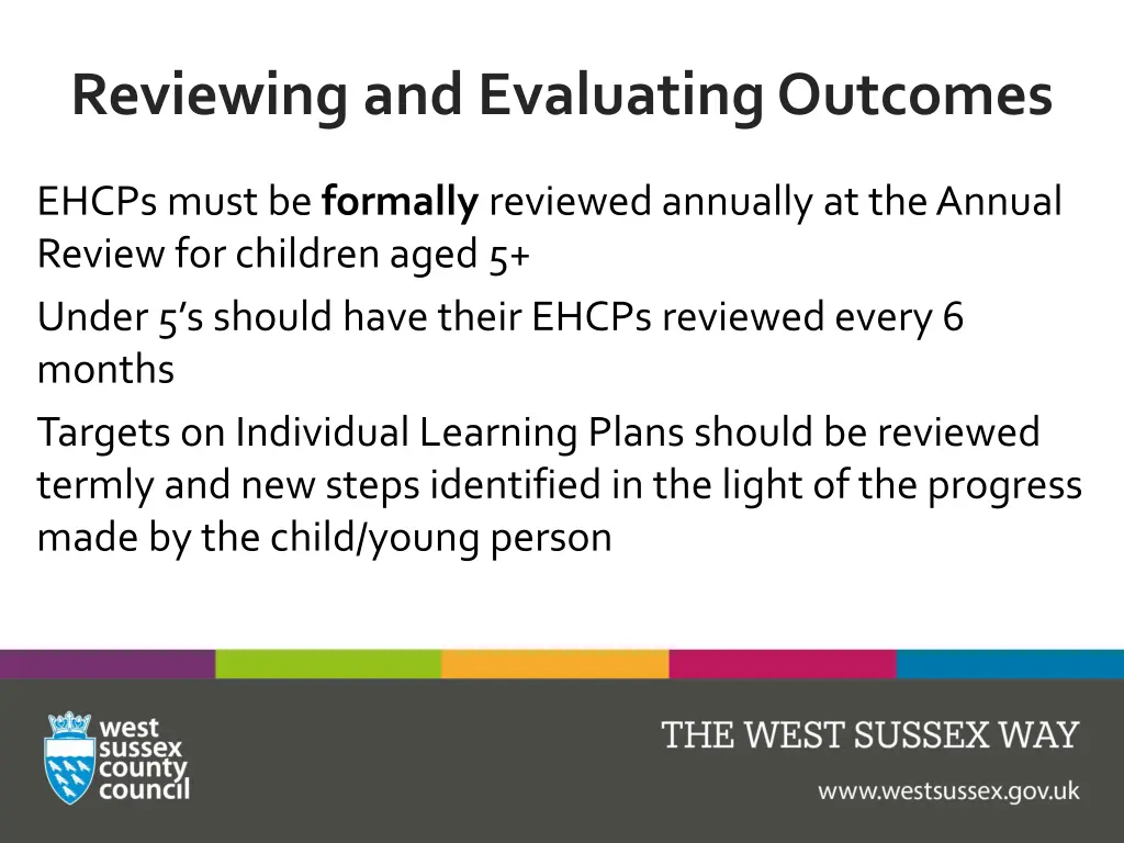 reviewing and evaluating outcomes