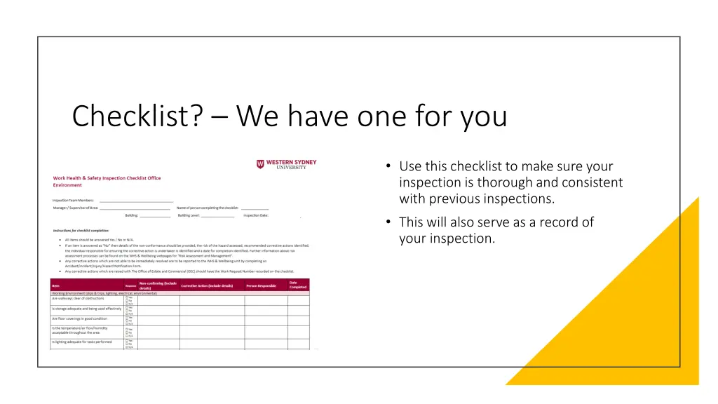 checklist we have one for you