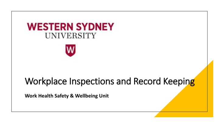 workplace inspections and record keeping