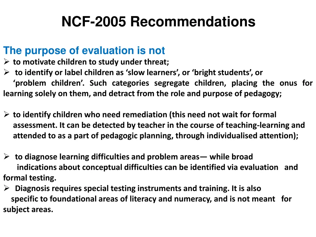 ncf 2005 recommendations 1