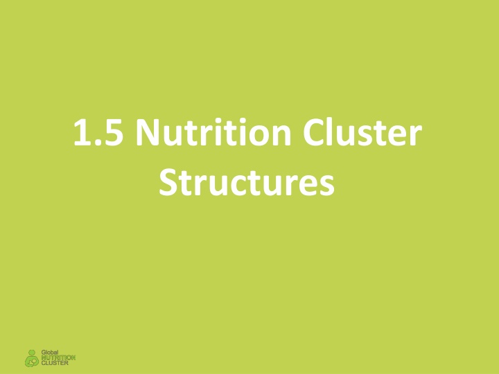 1 5 nutrition cluster structures