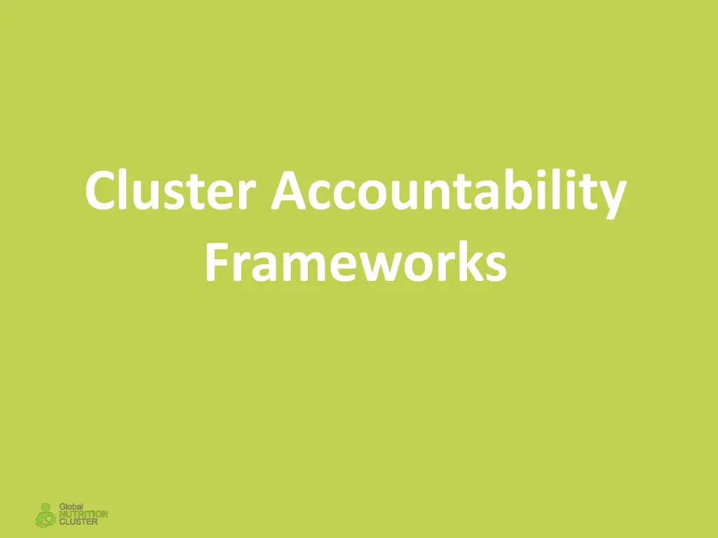 cluster accountability frameworks