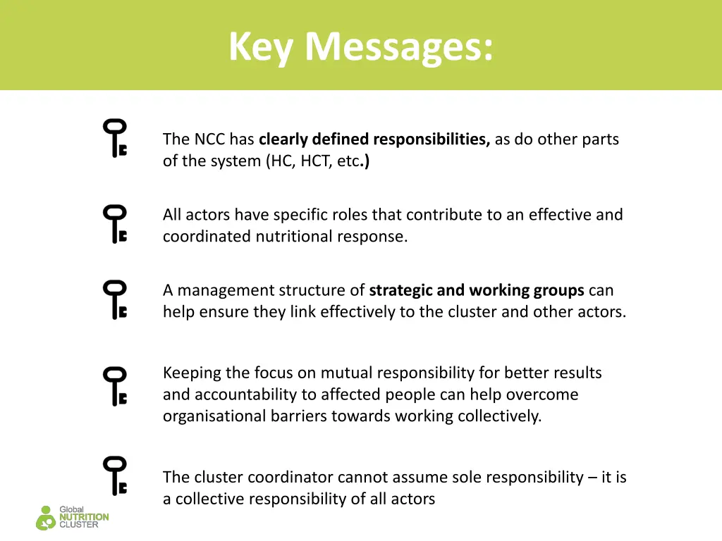 key messages