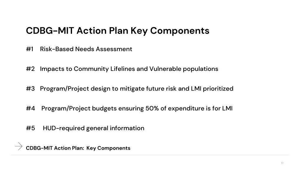 cdbg mit action plan key components