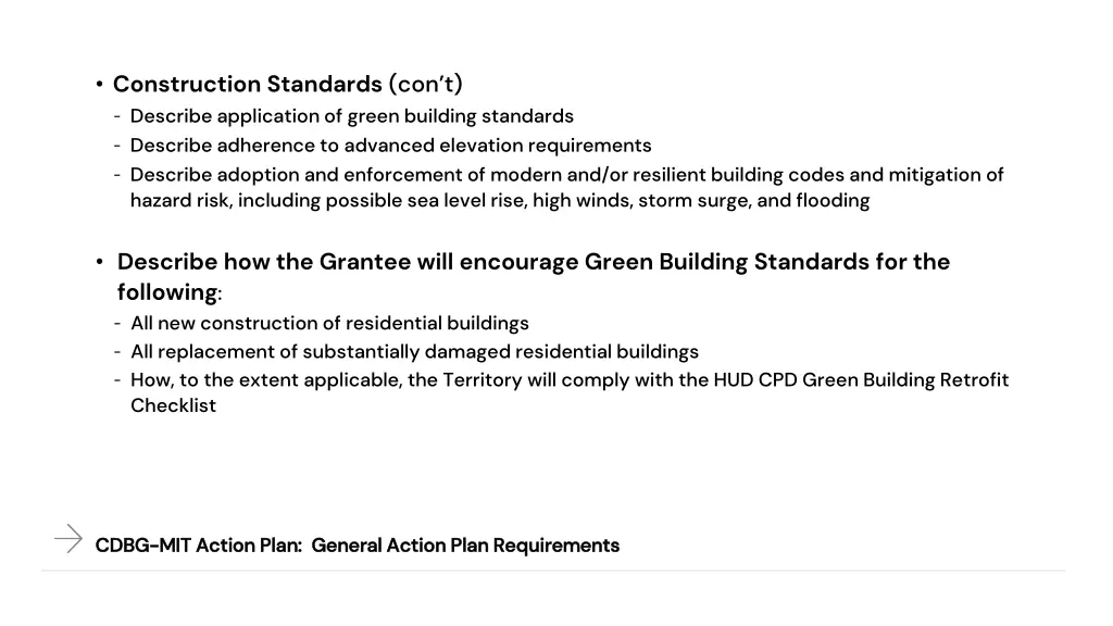 construction standards con t describe application