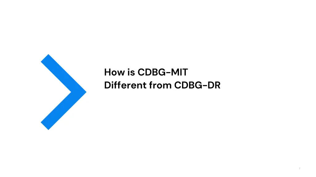 how is cdbg mit different from cdbg dr