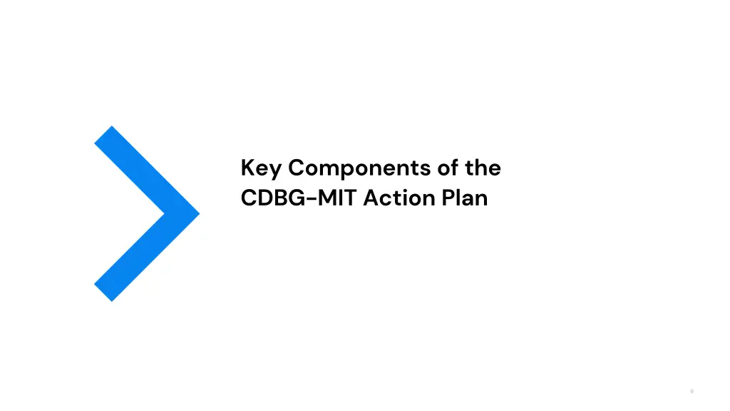 key components of the cdbg mit action plan