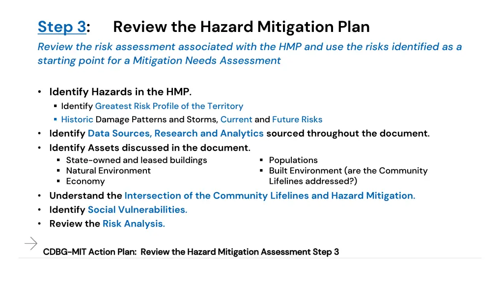 step 3 review the risk assessment associated with