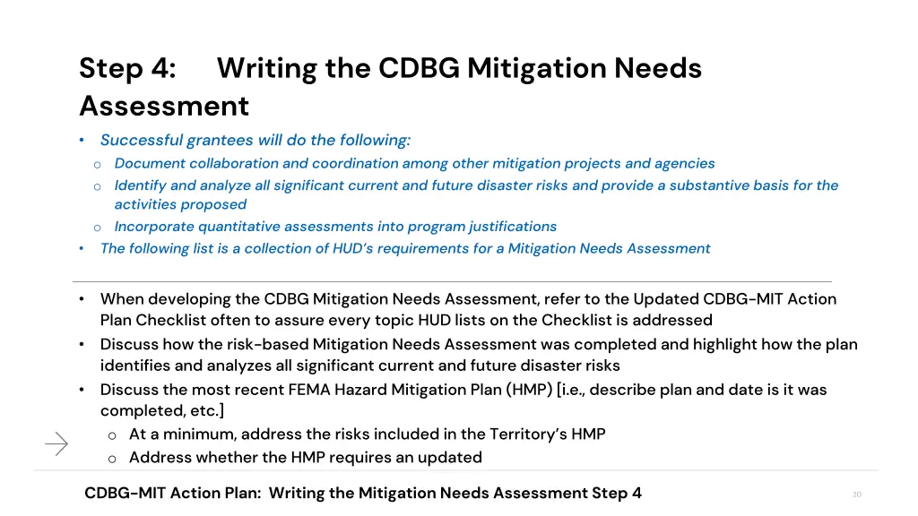 step 4 assessment successful grantees will