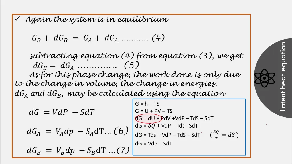 again the system is in equilibrium