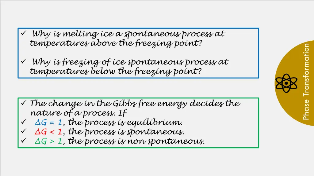 why is melting ice a spontaneous process