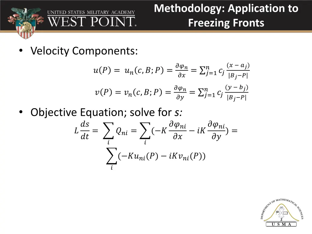 methodology application to freezing fronts 3