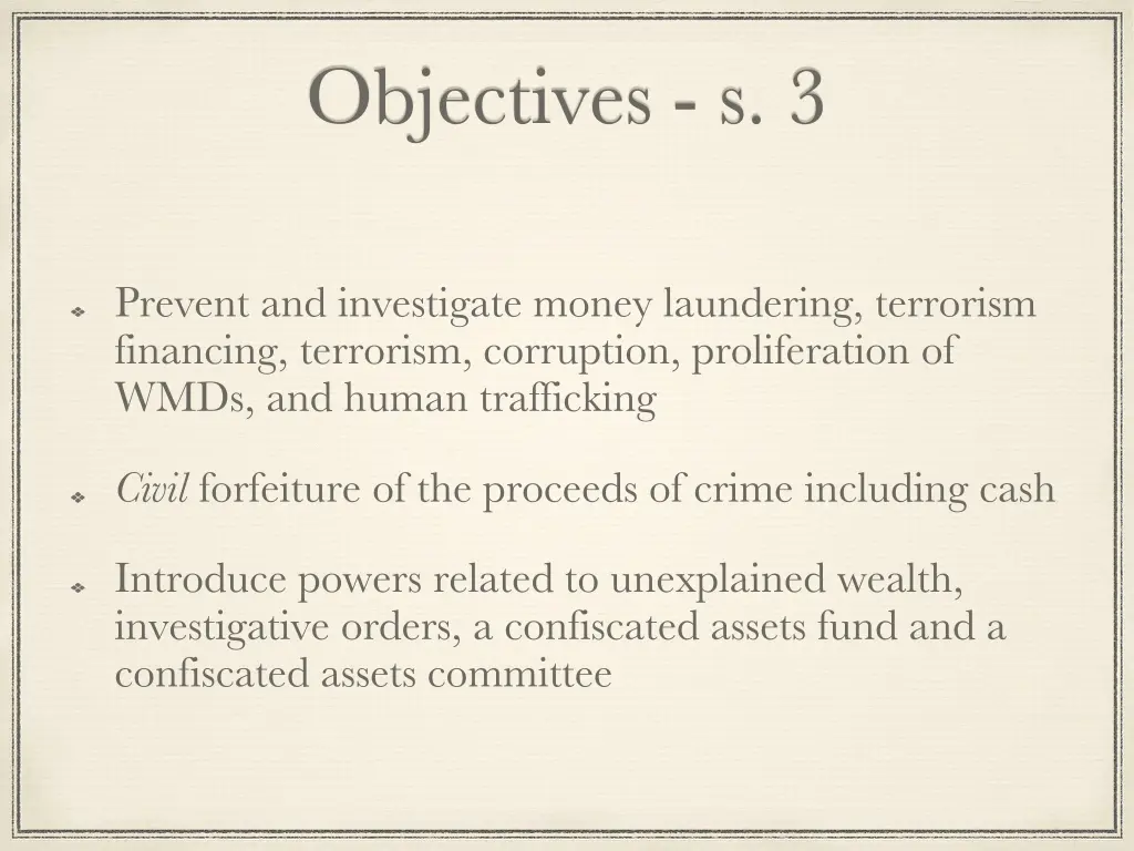 objectives s 3