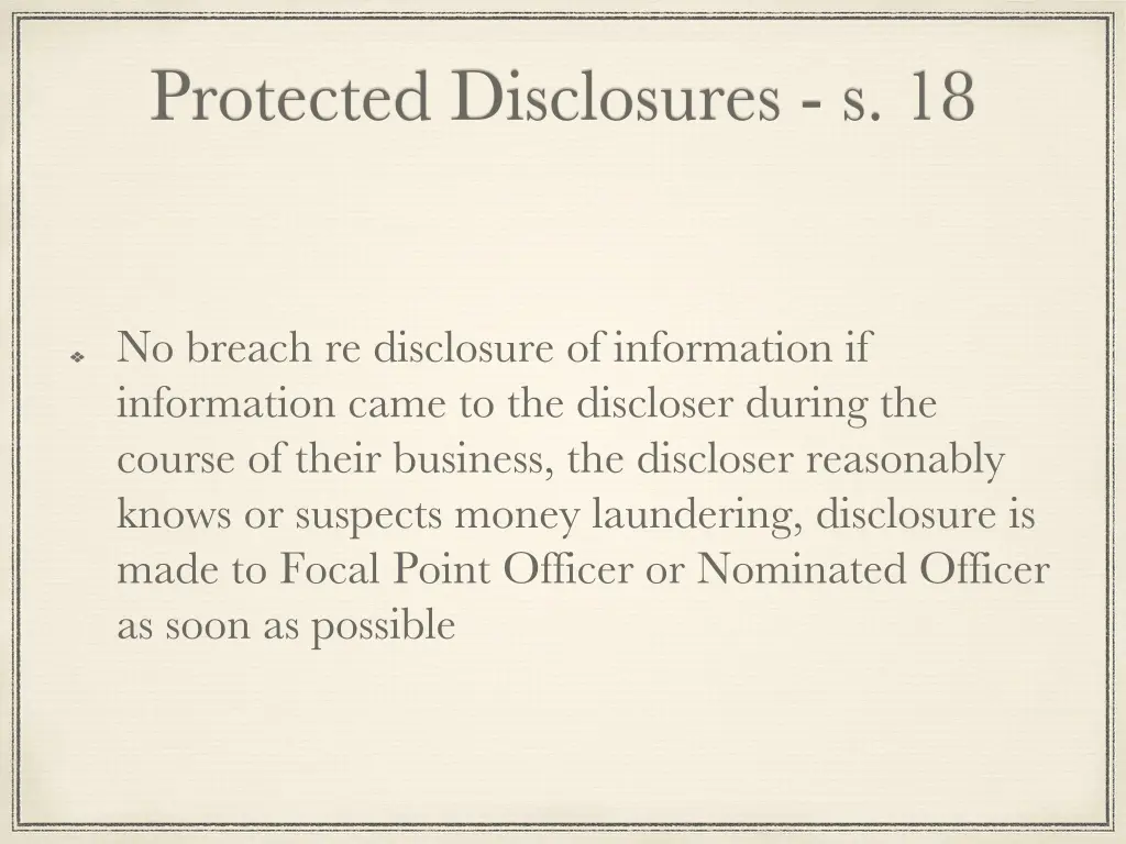 protected disclosures s 18