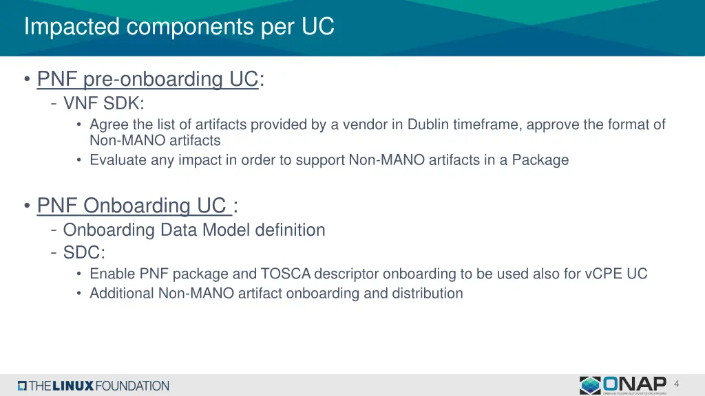 impacted components per uc